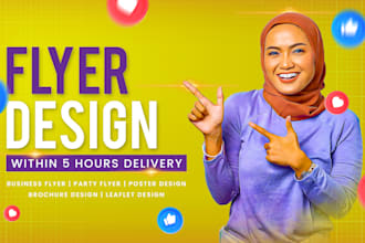 design a flyer, brochure, poster or leaflet in 5 hours