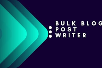 write bulk SEO blog post for your website