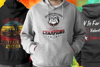 do custom hoodie design or clothing design