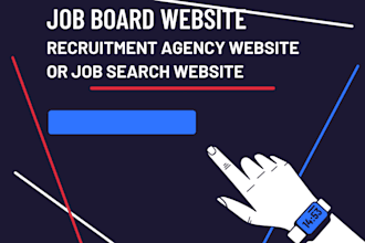 create a job board website, recruitment agency website or job search website