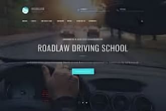 design driving school website, educational website, driving school landing page