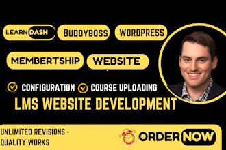 develop wordpress membership website, lms website or community website,fix issue