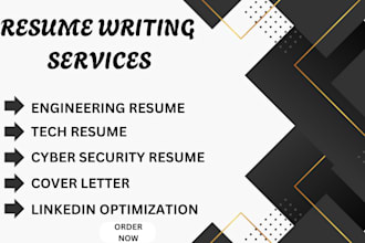 write tech resume, technical, IT, engineering, and cybersecurity CV in 24hrs