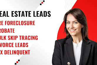 real estate motivated sellers, new homeowners, vacant land, pre foreclosure