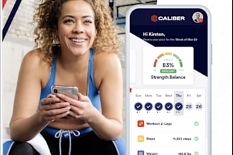 create or develop a fitness app, workout app, health app, gym app, health app