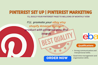 set up optimize and manage pinterest marketing with engaging pins and boards