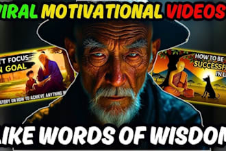 create unique motivational videos for the youtube channel