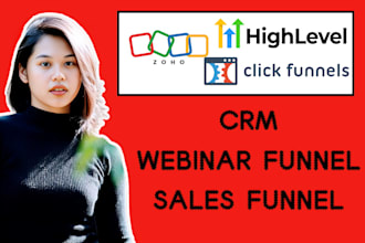 gohighlevel webinar clickfunnels sales funnel ghl automation zoho crm management