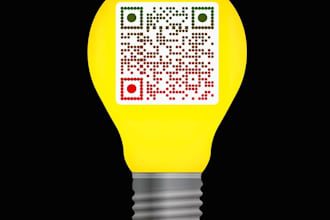 design a professional qr code with logo for business, payments and social media
