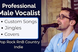 do custom jingle podcast intro ad theme song male vocals pop rock custom song