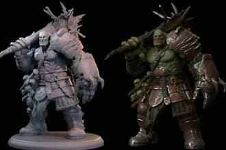 sculpt warhammer 40k miniature 3d model dnd tabletop 3d figurine for 3d printing