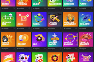 develop a bc game script, bc game clone, crash, mines, dice, plinko and api game