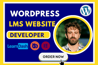 develop responsive lms wordpress website with learndash, tutor lms and buddyboss