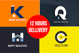 do custom real estate, construction business, realtor, company logo design