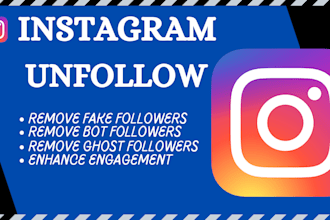 remove tiktok and instagram ghost followers, bots and inactive accounts safely