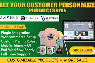 integrate zakeke, lumise, or kickflip for woocommerce pod customization