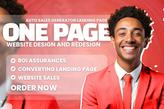 design one page website wordpress landing page elementor redesign lead capture