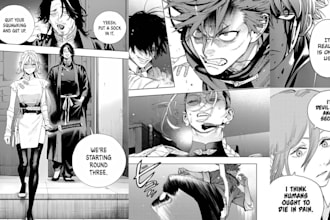 draw detailed manga comic page, anime storyboard panel in nsfw as manga artist