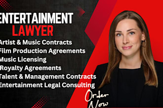 draft music, film, and entertainment industry contracts and agreements