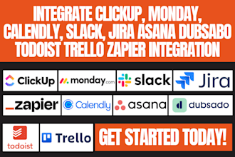 integrate clickup zapier monday calendly slack jira asana dubsabo todoist trello