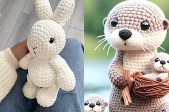 write detailed crochet patterns for amigurumi toys with charts and pictures
