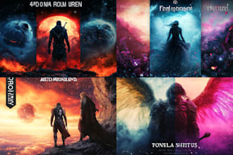 create a stunning fantasy or scifi book cover for you