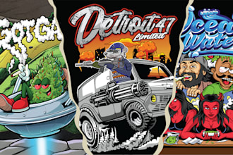 do amazing cartoon t shirt design for you