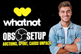 setup whatnot vertical stream for auctions or sport with obs