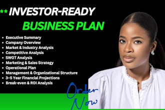 create a strategic, investor ready business plan with financial modeling