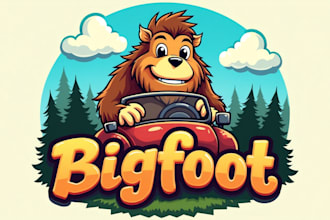 design creative driving bigfoot logo for you in just two day