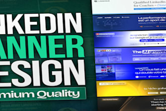 design a professional linkedin banner or cover image