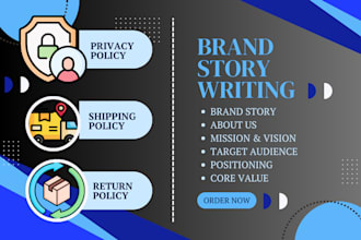 write website content about us business bio vision mission me copywriting page