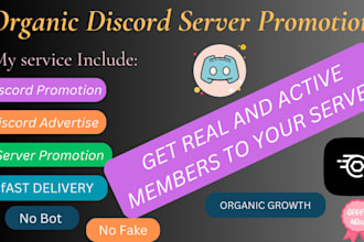 boost, advertise, promote and grow your discord server to get real members