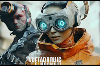 create fantasy, sci fi, character with hyperrealistic style