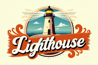 design unique lighthouse logo with creative concepts