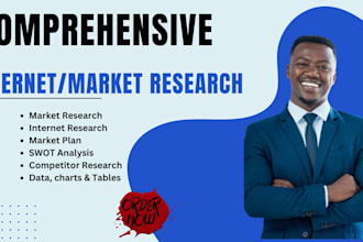 conduct deep internet research, market research, and swot analysis