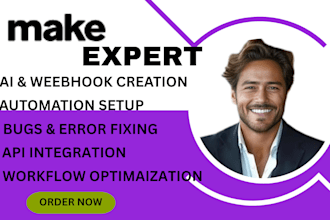 make com automation expert,made com scenerio ,makecom automation,zapier api