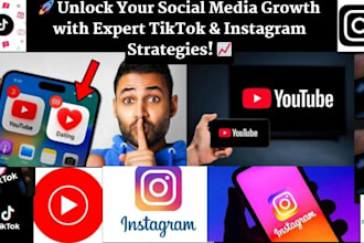 grow and promote your tiktok, instagram, youtube, account with organic followers