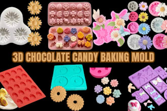 make custom silicone mold for chocolate baking  cookie candy for food grade mold