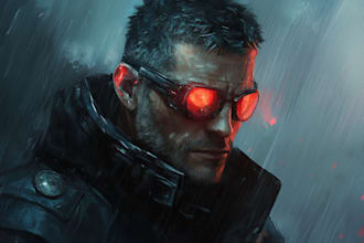 design stunning sci fi, cyberpunk, portrait art