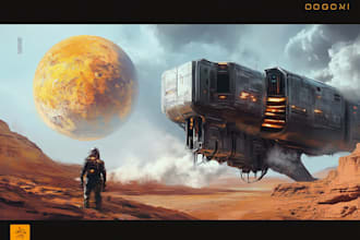 create environment, cyberpunk, concept art landscape design