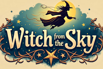 make amazing witch from the sky logo within two days