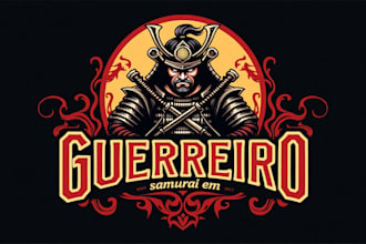 make amazing guerreiro samurai logo for your company