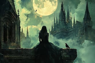 do scary horror creature and fantasy character concept art