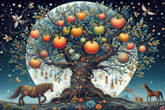 draw children book illustrations and kids cover illustration