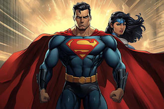 draw your superhero character in comic style