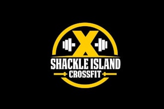 make high resolution fitness weightlifting themed logo