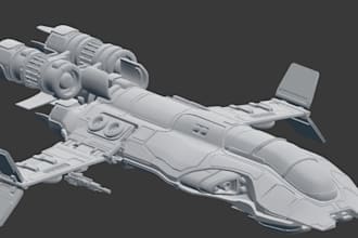 nebula class starship model, spaceship interior 3d model, spacecraft 3d printing