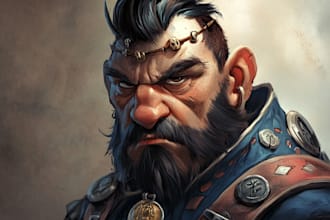 draw you a fantasy character, portrait, cartoon