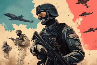 draw military themed illustrations